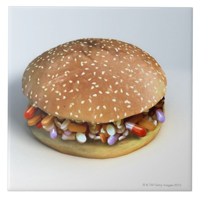 Pill Burger Tile (Front)
