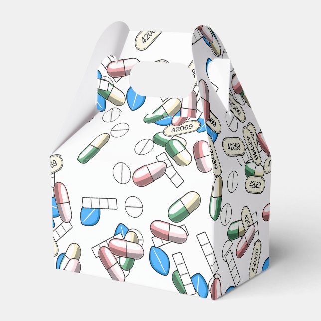 Pill Sprinkles Pattern Favour Box (Front Side)