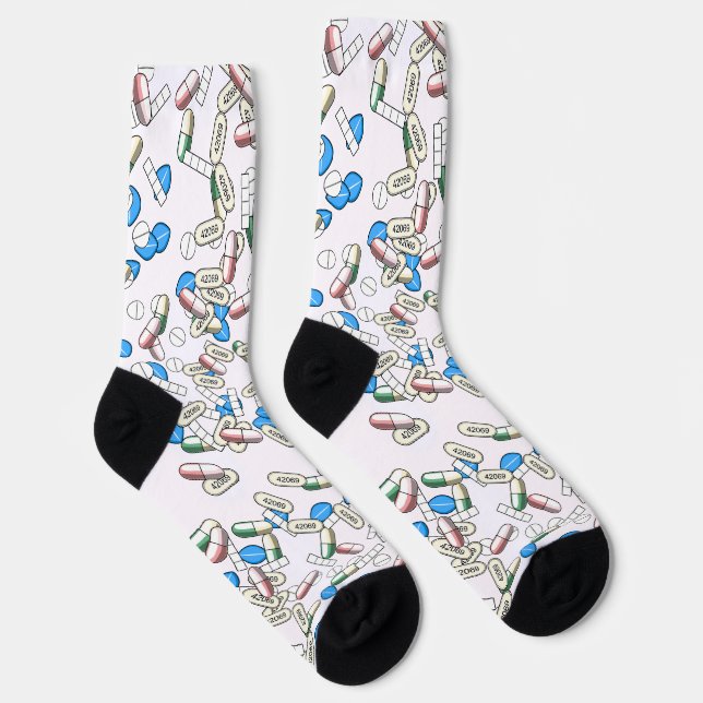 Pill Sprinkles Pattern Socks (Right)