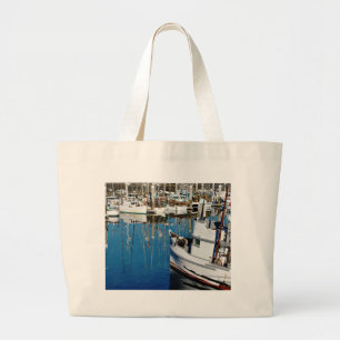 Pillar Point Harbour Large Tote Bag