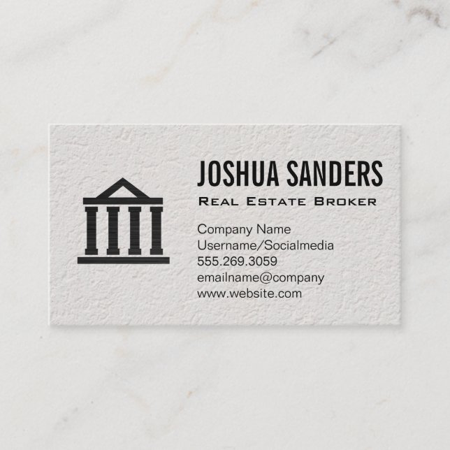 Pillars | Antique Building Business Card (Front)