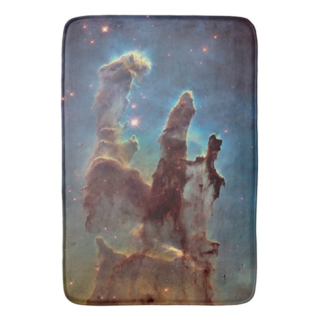 Pillars of Creation, Eagle Nebula Hubble Space Bath Mat (Front Vertical)