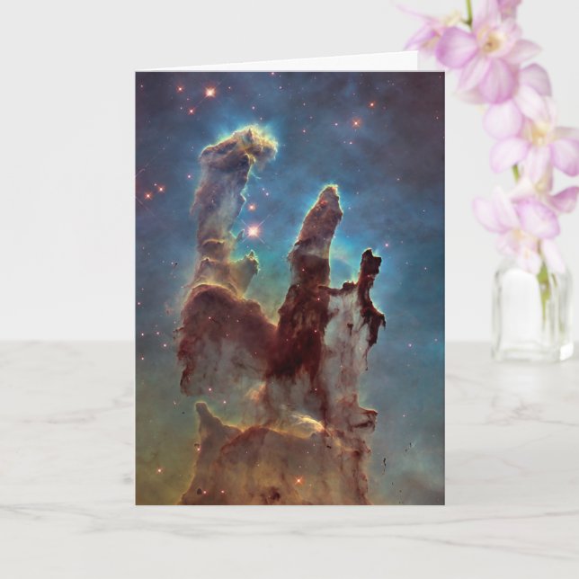 Pillars of Creation, Eagle Nebula Hubble Space Card (Orchid)