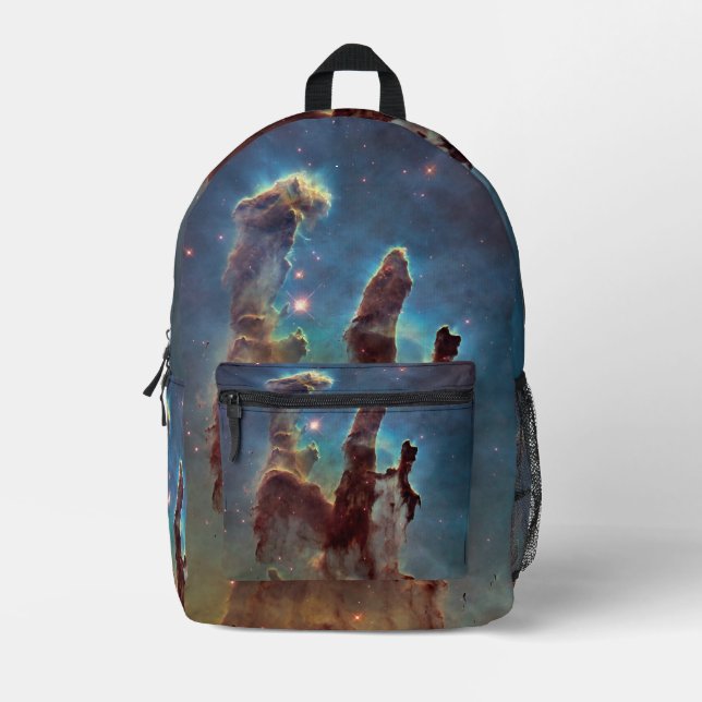 Pillars of Creation, Eagle Nebula Hubble Space Printed Backpack (Front)