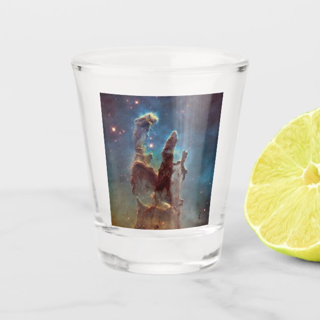 Pillars of Creation, Eagle Nebula Hubble Space Shot Glass (Front)