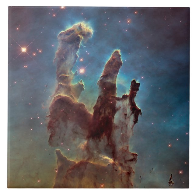 Pillars of Creation, Eagle Nebula Hubble Space Tile (Front)