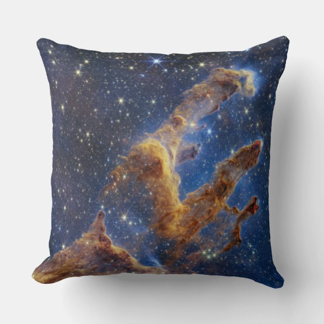 Pillars of Creation Eagle Nebula Webb Telescope Cushion (Front)