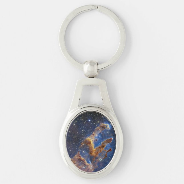 Pillars of Creation Eagle Nebula Webb Telescope Key Ring (Front)