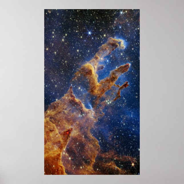 Pillars of Creation Eagle Nebula Webb Telescope Poster (Front)