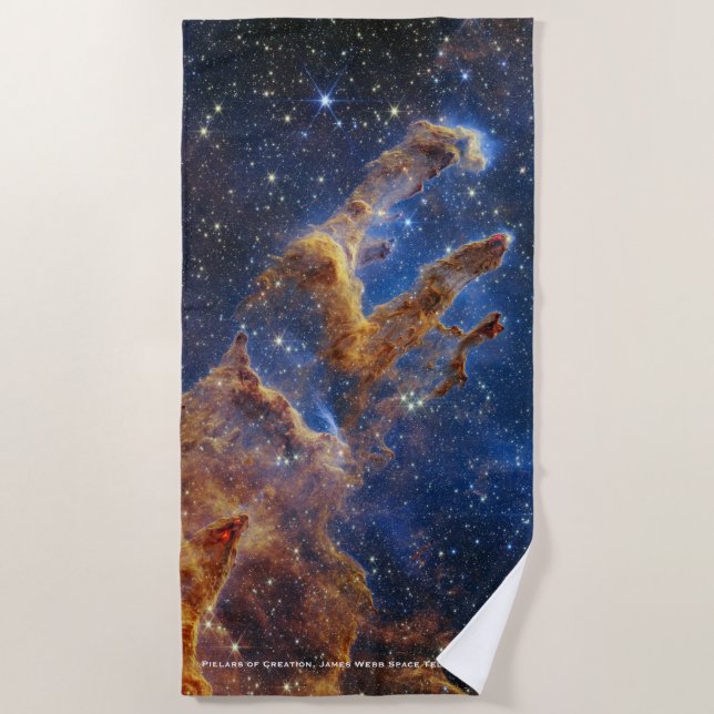 Pillars of Creation James Webb Hi-Res 2022 Beach Towel (Front)