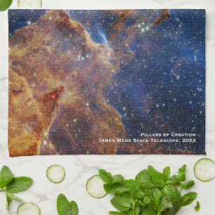 Pillars of Creation James Webb Hi-Res 2022 Tea Towel