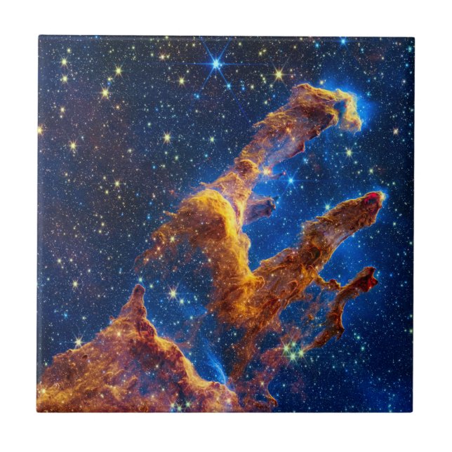 Pillars of Creation - James Webb NIRCam Astronomy Tile (Front)