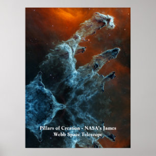 Pillars of Creation James Webb Space Telescope Poster