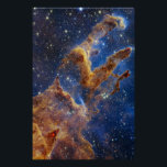 Pillars of Creation Looks Like T-Rex Poster<br><div class="desc">This stunning image taken by the JWST James Webb Space Telescope shows a brilliantly coloured view of the cosmic structure known as the Pillars of Creation. In this orientation you can imagine the image also shows a T-Rex dinosaur facing right with gaping mouth and small arm in the midst of...</div>
