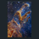 Pillars of Creation Looks Like T-Rex Poster<br><div class="desc">This stunning image taken by the JWST James Webb Space Telescope shows a brilliantly coloured view of the cosmic structure known as the Pillars of Creation. In this orientation you can imagine the image also shows a T-Rex dinosaur facing right with gaping mouth and small arm in the midst of...</div>