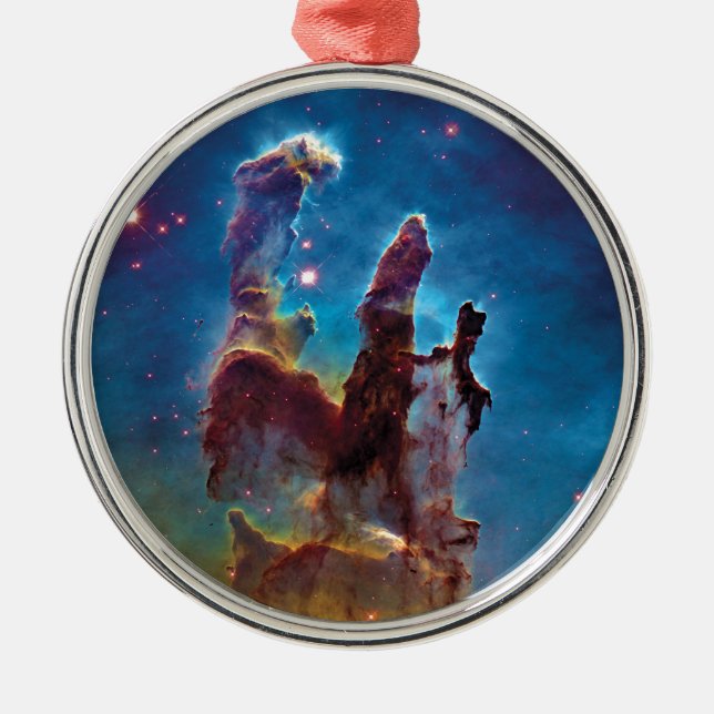 Pillars of Creation M16 Eagle Nebula Space Photo Metal Tree Decoration (Front)