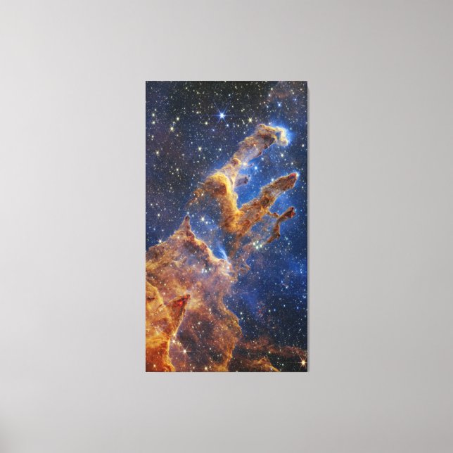 Pillars of Creation Webb space Telescope Nircam Canvas Print (Front)