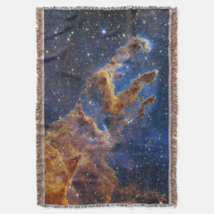 Pillars of Creation Webb space Telescope Nircam Throw Blanket