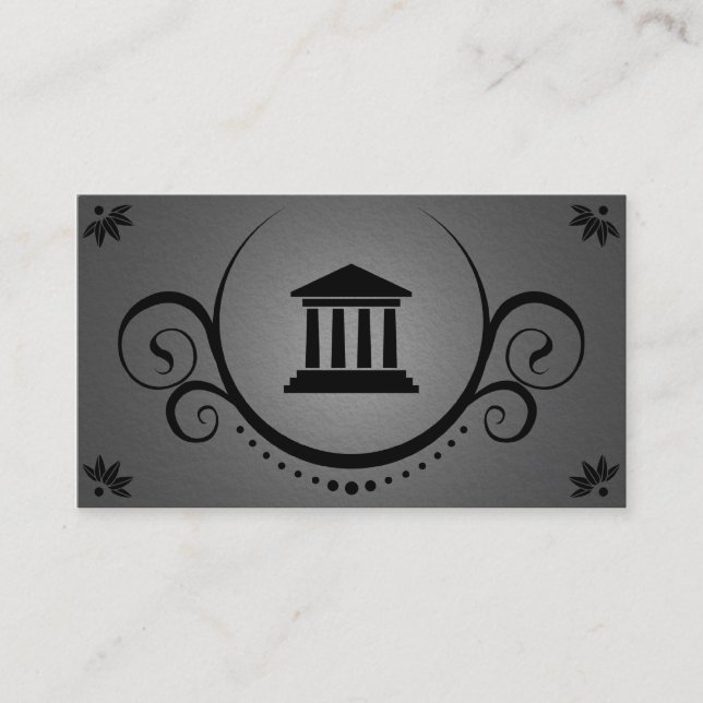 pillars of justice sophistications business card (Front)