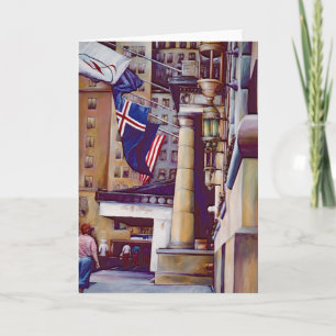 Pillars of Plaza Hotel Greeting Card