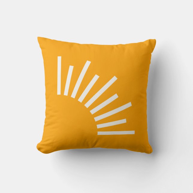 Pillow - 16" x 16" orange with logomark (Front)