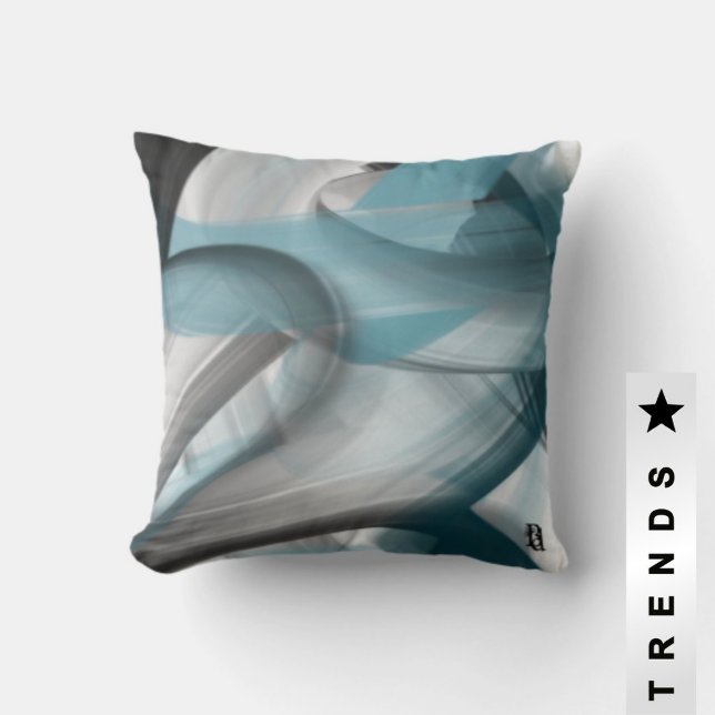 Pillow Abstract Trend Interior Decor Blue Ocean (Creator Uploaded)