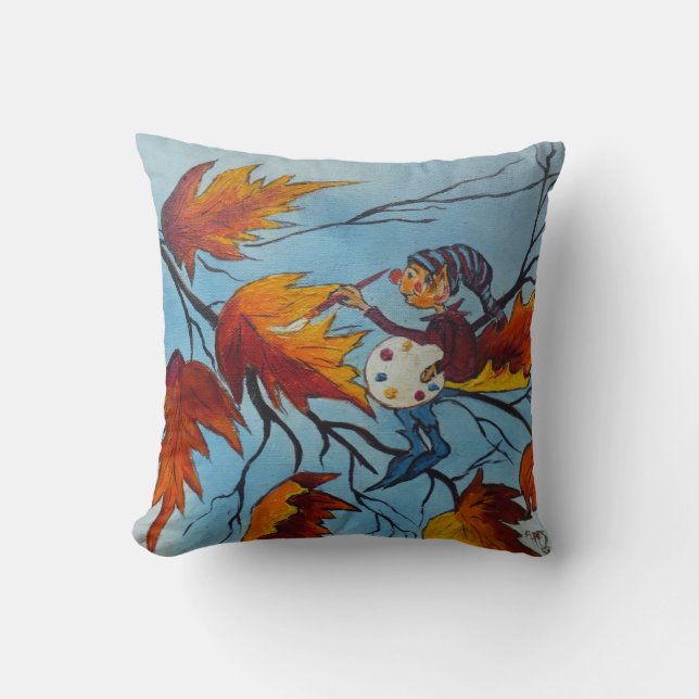 Pillow Ann Hayes Painting Pixie Painting (Front)