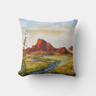 Pillow Ann Hayes Painting Red Rock Canyan