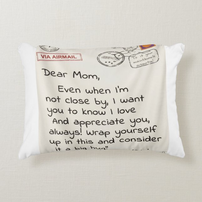 Pillow Anniversary Birthday Gift for Mum (Front)