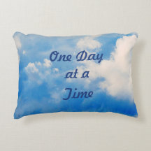 Pillow-Azure With White Clouds