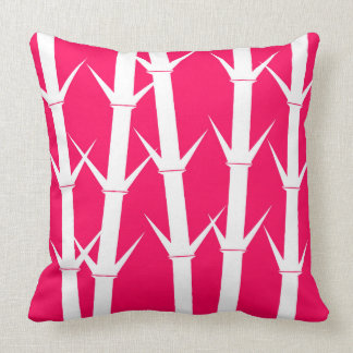 Pillow "Bamboo" - White/fuchsia and fuchsia/white
