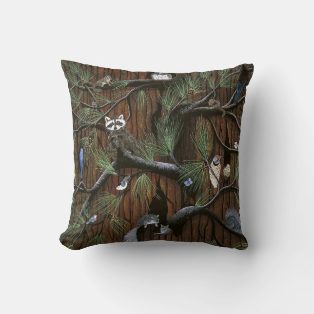 Pillow "Bark" Wildlife (Front)