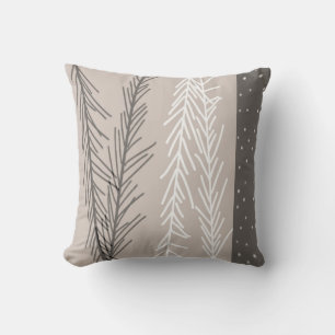 pillow black,white, grey abstract nature art