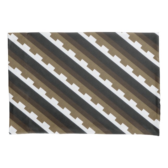 Pillow Case Stripe Brown (Front)