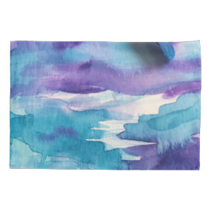 Pillow Case Watercolor Blue