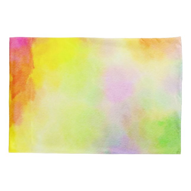Pillow Case Watercolor Yellow (Back)