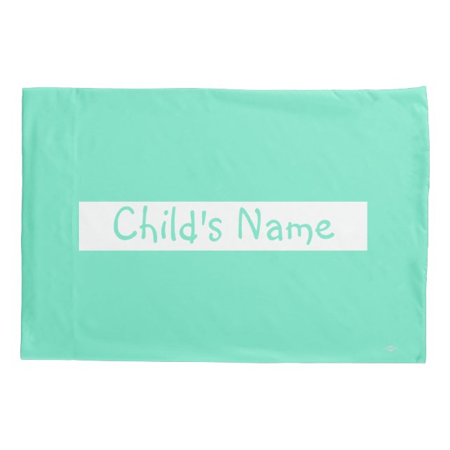 Pillow Case with Child's Name HAMbyWG Pillow Cover (Back)
