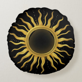 Pillow Celestial Gold Sunburst Cosmic Home Decor