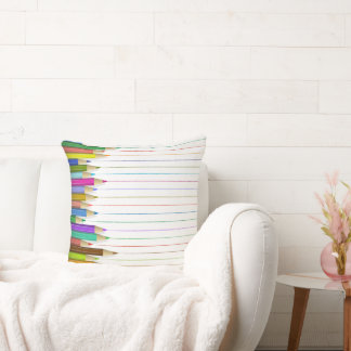 Pillow - Coloured Pencil Lines