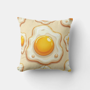 Pillow cushion with fried big egg pattern