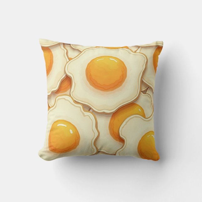  Pillow cushion with fried egg pattern (Front)