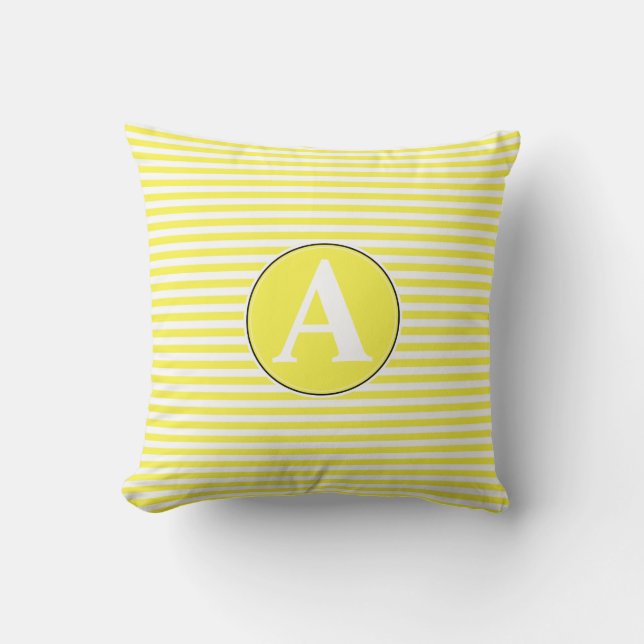 Pillow, Custom Monogram Cushion (Front)