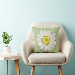 Pillow - Daisy on Sage/Basketweave