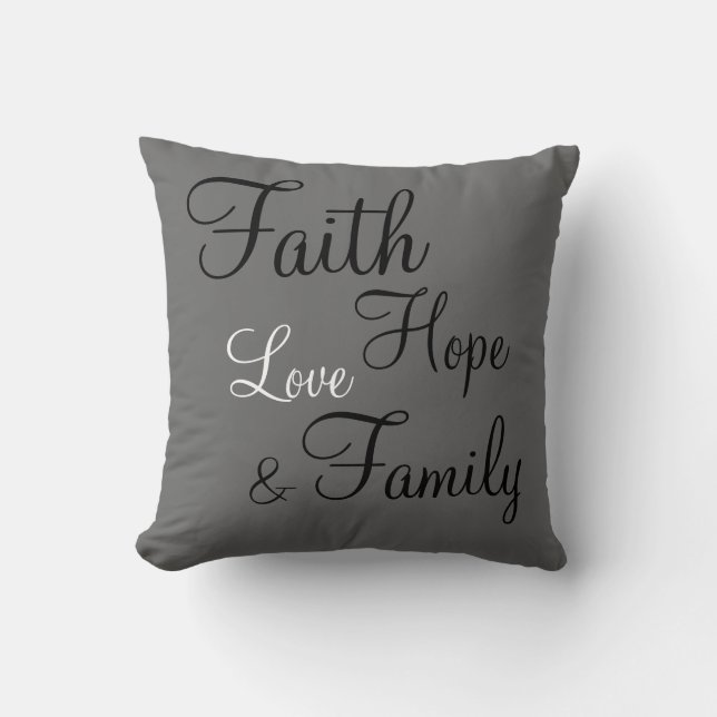 Pillow - Faith Hope Love Family (Front)