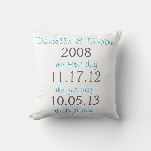 Pillow for wedding anniversary (Front)