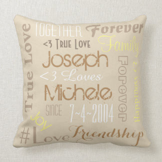 Pillow Forever Love Personalised Names and Date