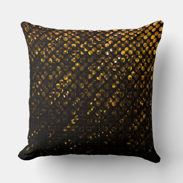 Pillow Gold Crystal Bling Strass (Front)