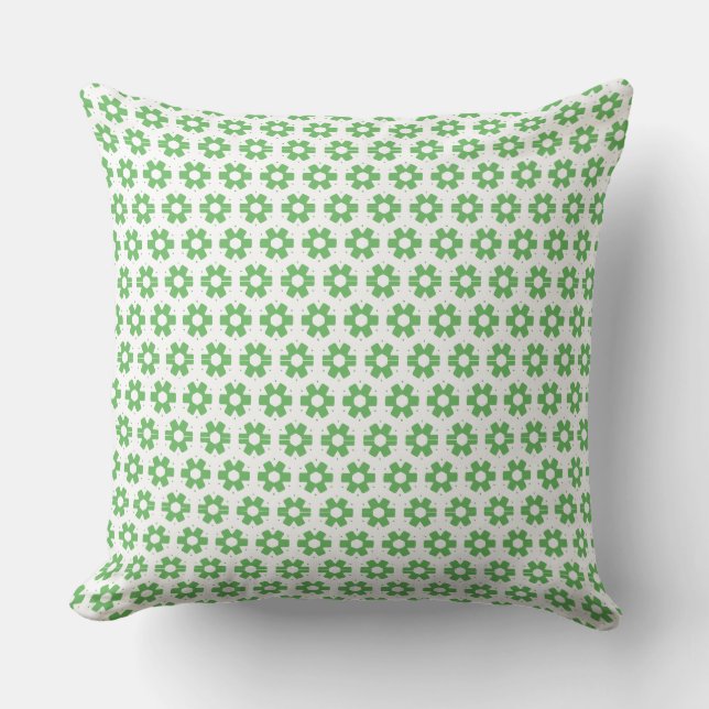Pillow - Green Florets (Front)