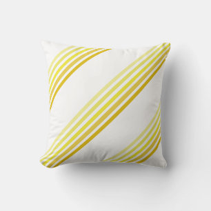 Pillow - Groups of Yellow Lines in Five Shades