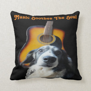 Pillow Guitar Dog